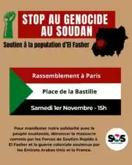 À Paris, rassemblement contre le génocide à El Fasher 2 Sound of Sudan Bastille À Paris, rassemblement contre le génocide à El Fasher