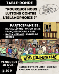 Table ronde St Brieuc À Saint-Brieuc (22), table-ronde : pourquoi nous luttons contre l'islamophobie ?