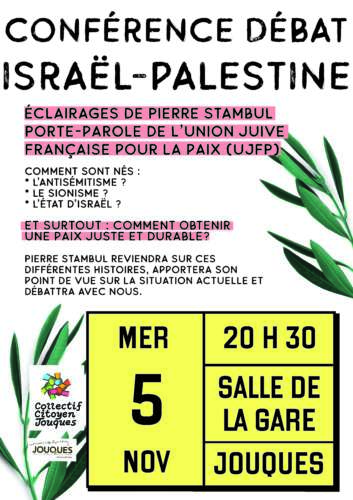 affiche stambul petit 5 11 25 À Jouques (13), conférence-débat : Israël-Palestine