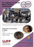 flyer 16 novembre 1 À Paris (11ème), débat avec deux objecteurs de conscience israéliens