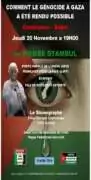 flyer 20 novembre 25 31102025BIS À Aurillac (15), conférence-débat : comment le génocide à Gaza at-il été rendu possible ?