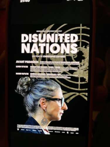 Projection disunited nations À Paris, projection de "Disunited Nations"