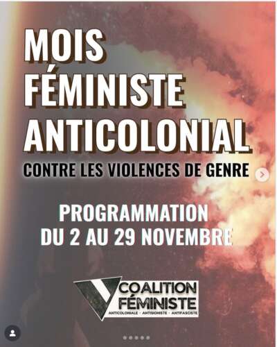 mois feministe anticolonial Novembre 2025 : mois féministe anticolonial
