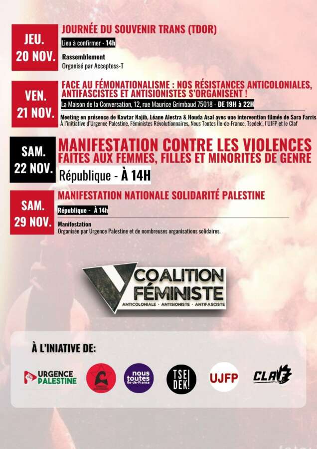 prgramme mois feministe 3 Novembre 2025 : mois féministe anticolonial