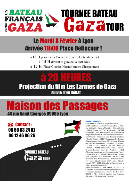 Bateau pour Gaza à Lyon