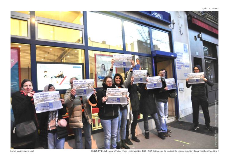 Action #AXAComplicity à Saint-Étienne le 10/12/1018
