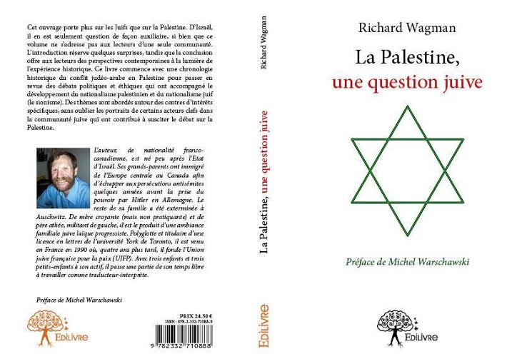 La Palestine, une question juive par Richard Wagman - couverture livre