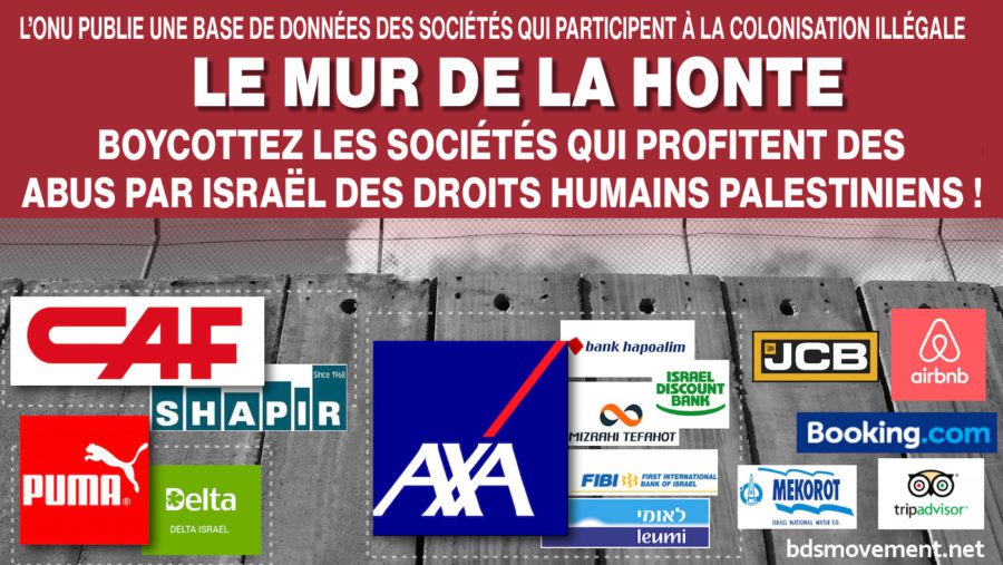 Liste onusienne de compagnies qui sont complices de l’entreprise de colonisation illégale d’Israël