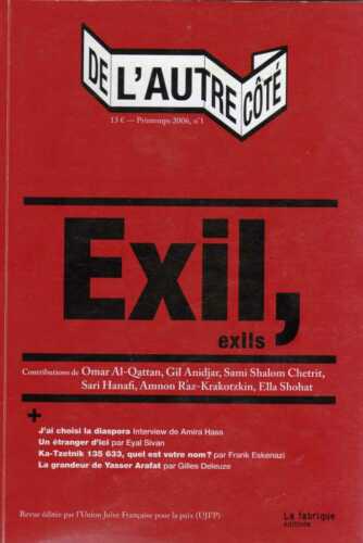 couverture de la revue de l'autre côté n°1. Exil, exils