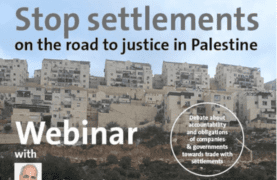 stop settelment Webinaire : "Stop aux colonies"