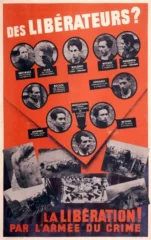 À Arcueil (94), Hommage au groupe Manouchian - inauguration de 2 plaques commémoratives 2 affiche rouge la liberation par l'armee du crime