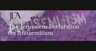 the Jerusalem declaration on antisemitism 400 La Déclaration de Jérusalem sur l’Antisémitisme