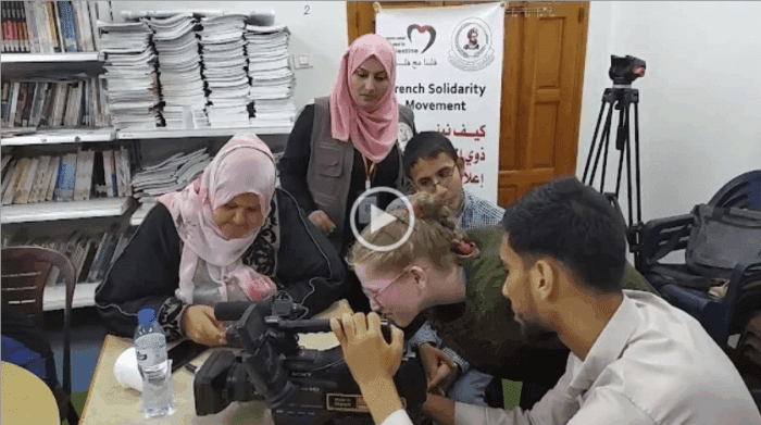 Gazaformation Vidéo de fin du cours "former de grands professionnels des médias parmi les personnes handicapées".