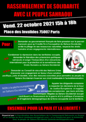 rassemblement so 22102021 Rassemblement de solidarité avec le peuple sahraoui