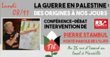 flyer 8 11 PS jpg Conférence-débat – La guerre en Palestine : des origines à nos jours