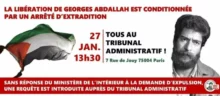 flyer 27 janvier GIA jpg Rassemblement devant le tribunal administratif de Paris pour exiger la libération de Georges Abdallah !