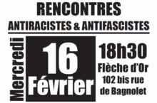 RencontresAnti À Paris (20ème), rencontres antifascistes et antiraciste