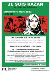 je suis razan jpg À Montreuil (93), Présentation/signature du livre de Chantal Montellier « Je suis Razan ».