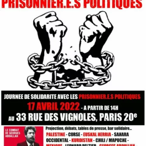 PP17avril2022 002 jpg À Paris (20ème), journée de mobilisation en solidarité avec les prisonniers palestiniens