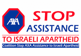 stopAXA Action devant l’assemblée générale d’AXA : AXA, financer un régime d’apartheid n’est pas « vert » !