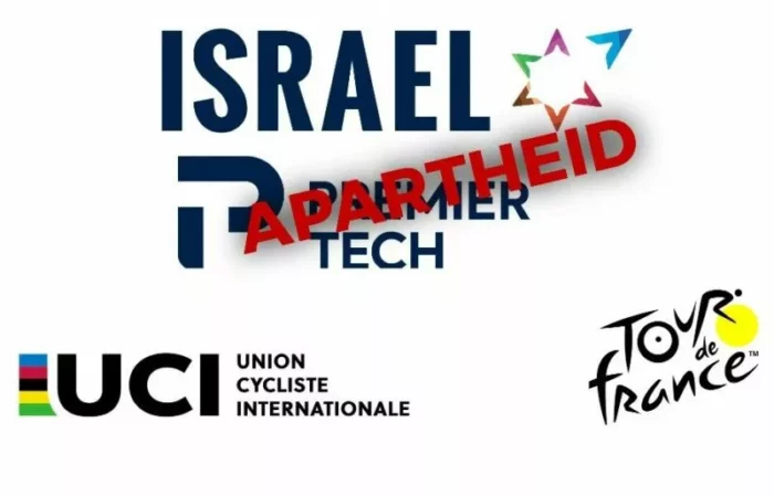 IsraelPremierTech jpg Open letter from the BDS France Campaign and the Association France Palestine Solidarité to Mr. David LAPPARTIENT, President of the UCI (Union Cycliste Internationale)