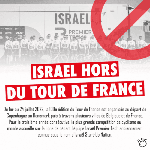 visuel TDF 1 002 Déclaration internationale : Israël hors du Tour de France !