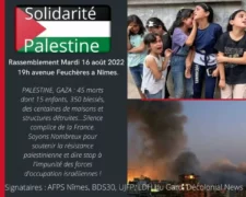 visuel Gaza 16 août 2022 jpg STOP AUX MASSACRES ! SOLIDARITÉ AVEC LE PEUPLE PALESTINIEN