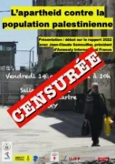 Censurée jpg Censure de l'apartheid israélien au Chesnay, dans les Yvelines