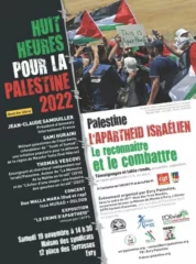 Affiche Evry EP 8h2022 Tract def 4pages Page 1 jpg À Evry, 8 heures pour la Palestine