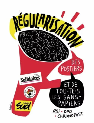 regularisationLogo jpg Manfestations les 10 et 12 janvier à Paris&nbsp;: Régularisation des postiers et de tou⋅tes les sans-papiers en grève de DPD et Chronopost