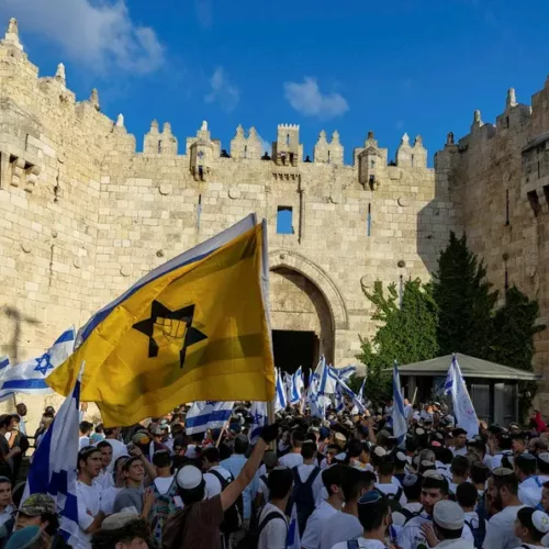 27793 2 2 Imaginez que le mouvement pro-démocratique israélien affronte les intimidateurs de la Marche des drapeaux
