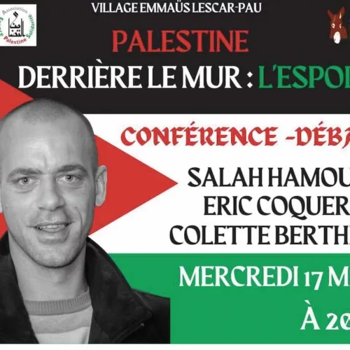 Salah Hamouri a Pau jpg Un débat avec Salah Hamouri, sans incidents, à Pau
