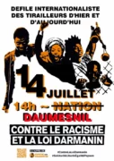 Affiche 14 07 daumesnil jpg À Paris, défilé internationaliste des tirailleurs d'hier et d'aujourd'hui
