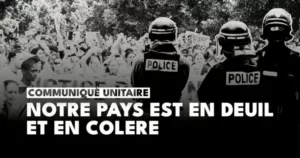 police police Notre pays est en deuil et en colère.