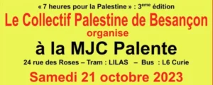 Besancon jpg À Besançon (25), 7 heures pour la Palestine
