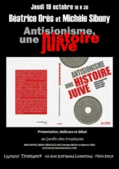 affiche ores jpg À Paris (14ème) : rencontre, dédicace et débat autour du livre "Antisionisme une histoire juive"