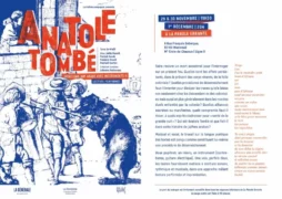 ANATOLE TOMBE invitationWebLPEDEF jpg Anatole Tombé, Spiritisme juif arabe avec instruments. Texte de Jo Mrelli. Par Colline Cie.