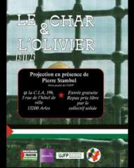 CHAR ET OLIVIER 002 À Arles (13), projection du film "Le char et l'olivier" en présence de Pierre Stambul