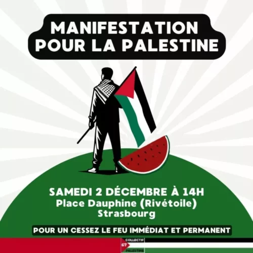 ManifPalestine jpg À Strasbourg, manifestation pour la Palestine