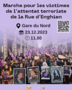CDK À Paris, marche pour les victimes de l'attentat terroriste de la rue d'Enghien
