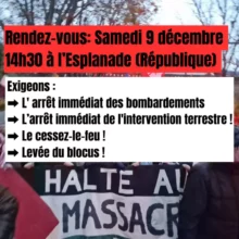 Mztz2 700x700 1 À Metz (57), rassemblement pour Gaza "Halte au massacre"