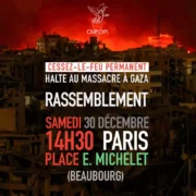 RASSO 30DEC jpg À Paris (4ème), rassemblement pour un cessez-le-feu immédiat