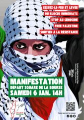 Flyer A5 CP68 002 À Mulhouse (68), manifestation pour un cessez le feu immédiat