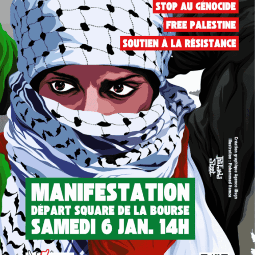 Flyer A5 CP68 002 À Mulhouse (68), manifestation pour un cessez le feu immédiat