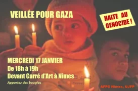 Nimes jpg À Nîmes (30), veillée de solidarité avec le peuple palestinien