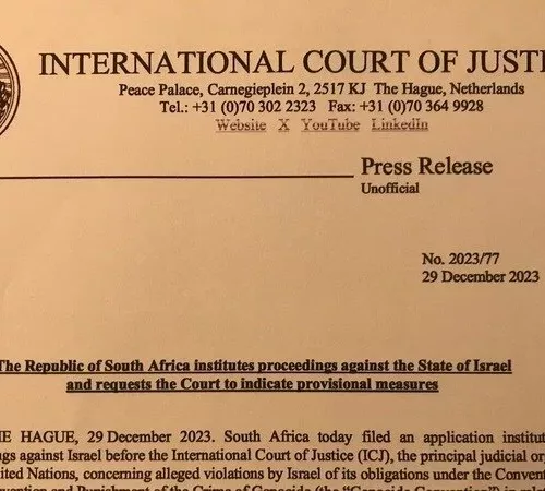 PetitionICJ Pétition : "Soutenons la plainte de l'Afrique du Sud contre Israël devant la CIJ"