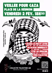 reunion68 jpeg À Mulhouse (68), veillée pour Gaza