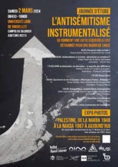 BRX2mars À Bruxelles, journée d'étude "L'antisémitisme instrumentalisé"