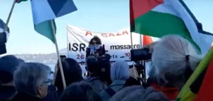 BeaGeneve jpg Intervention de Béatrice Orès pour l'UJFP à Genève le 3 février 2024