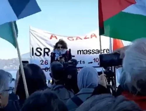 BeaGeneve jpg Intervention de Béatrice Orès pour l'UJFP à Genève le 3 février 2024